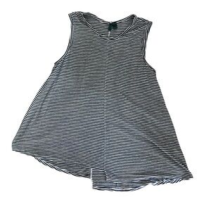 Left of Center-Anthropologie long sleeveless tank asymmetric hem XL, blue/white